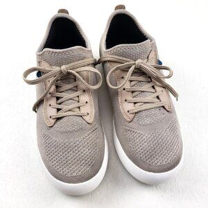 Vessi Weekend Knit Sneaker Womens 8 Beige Lace Up Slip On Casual Comfort Shoe